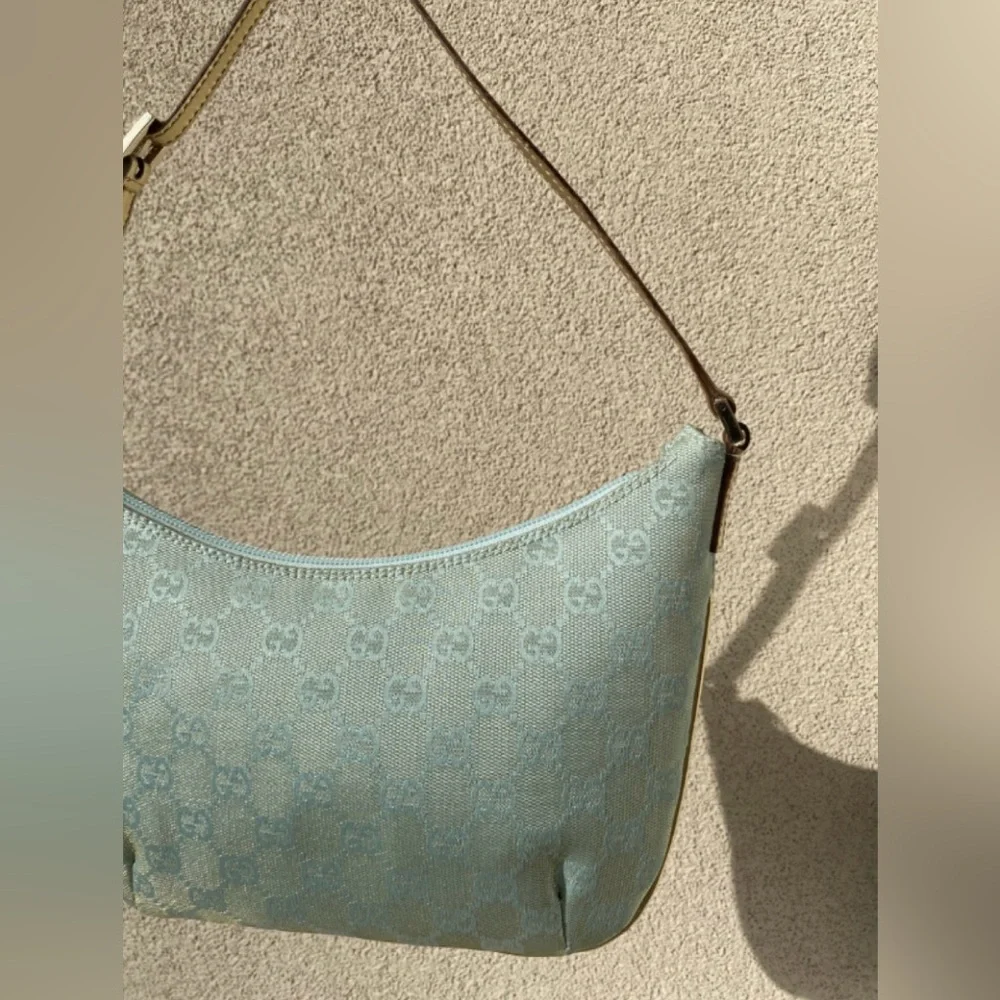 Auth🩵Vintage Gucci Shoulder Bag. Tiffany blue - Picture 3 of 8
